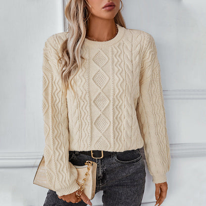 Fern | Cable Knit Long Sleeve Jumper for Damen