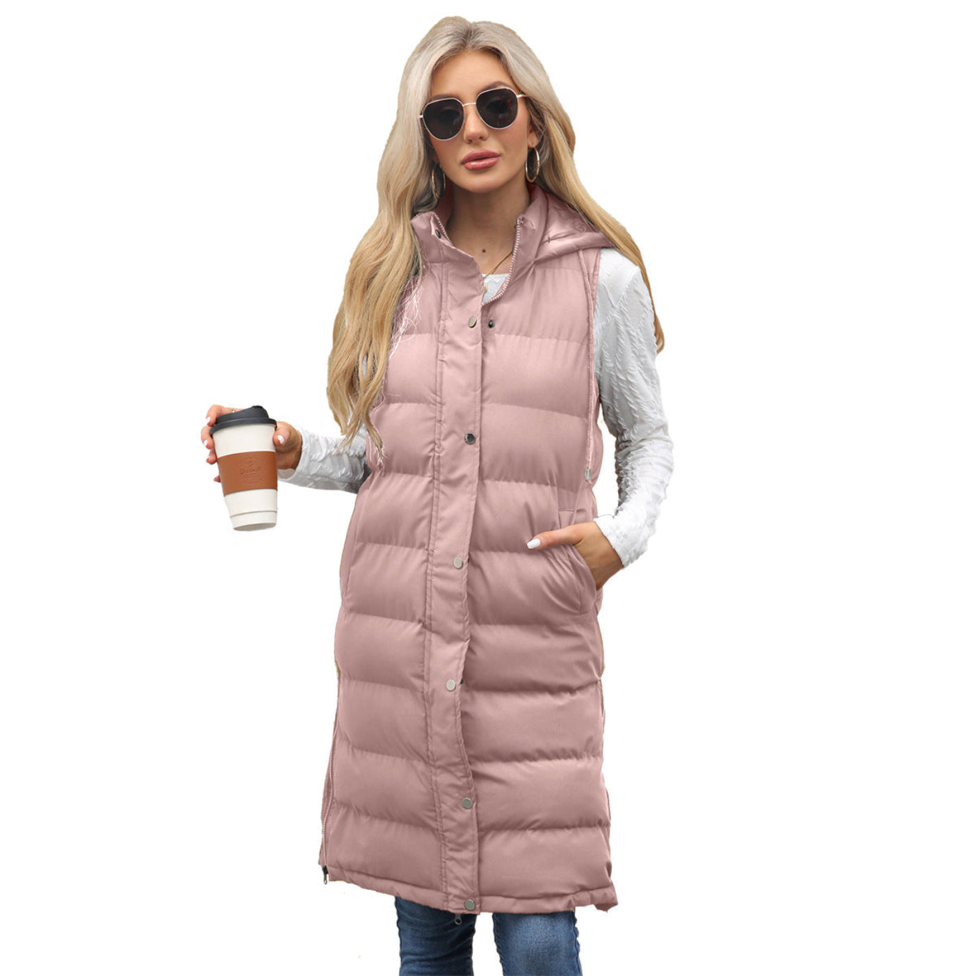 KUTSARA™ - Casual Sleeveless Hooded Long Vest