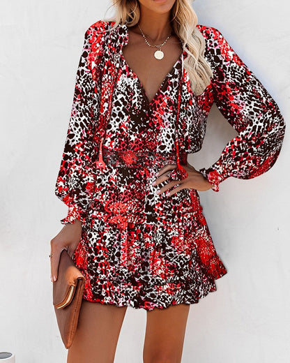 Zoe | Bold Floral Mini Kleid for Vibrant Elegance