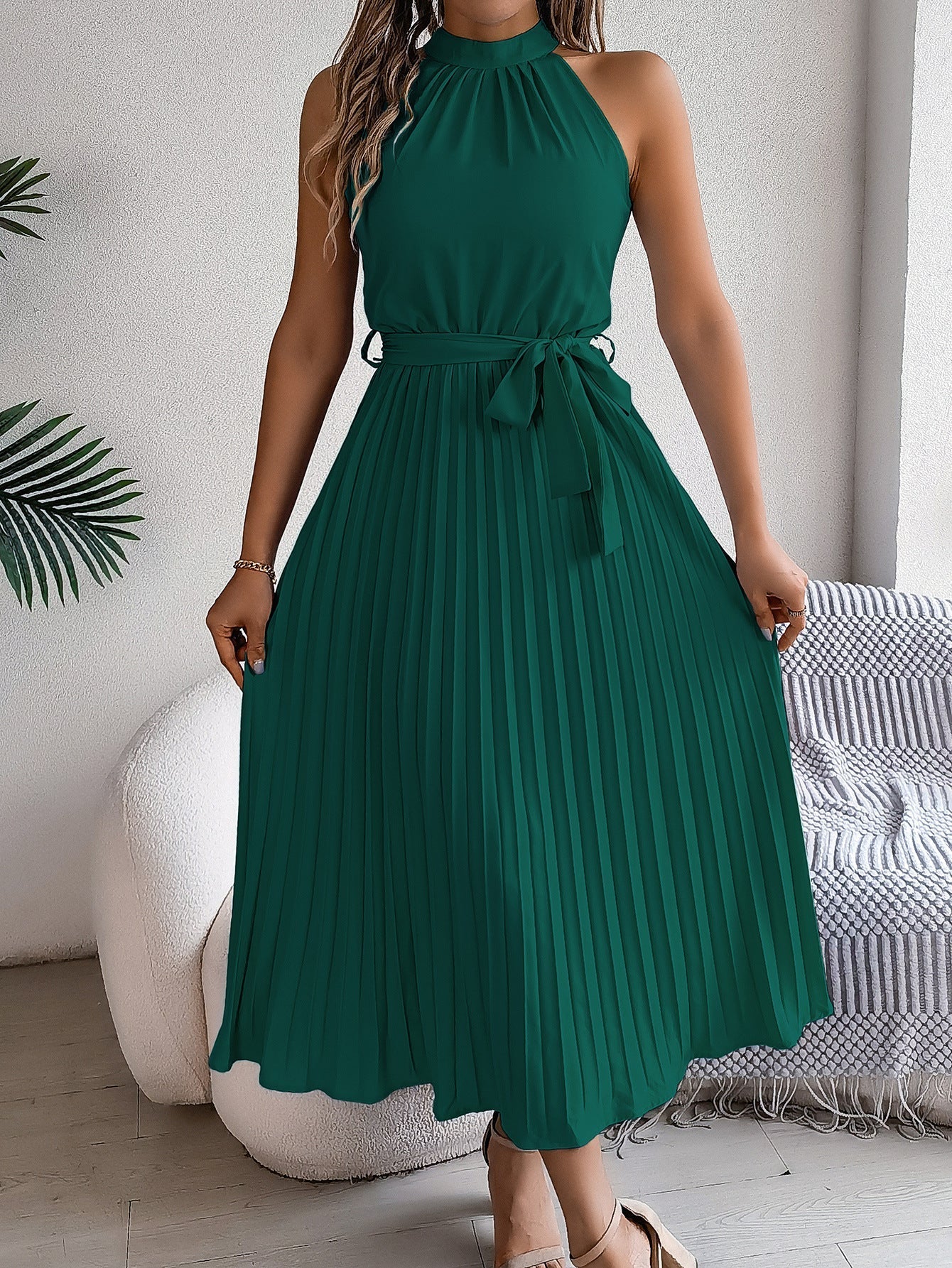 CEDRINE™ – Graceful Pleated Midikleid