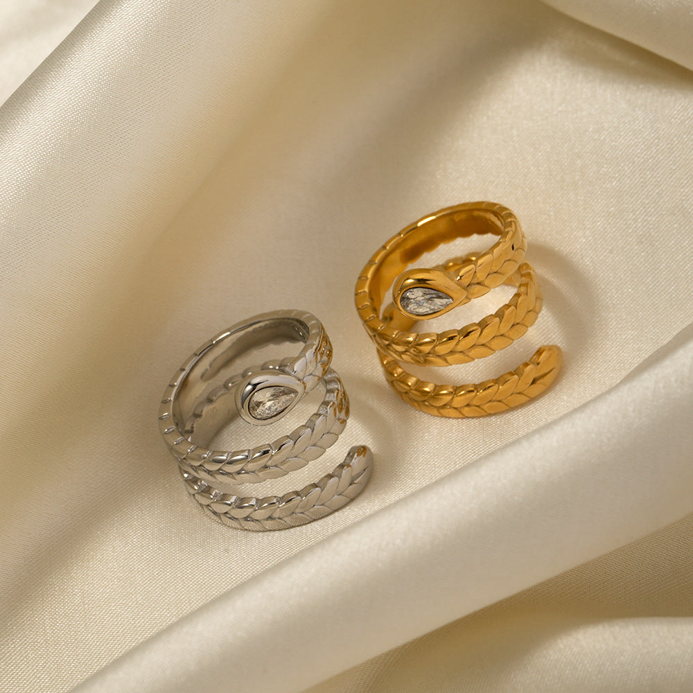 Seralya Goldener Schlangenring