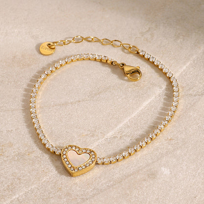 Rani Diamant Heart Tennisarmband