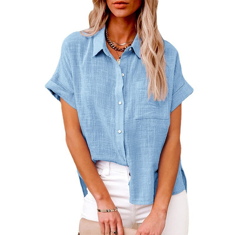 AUDRINE™ – Comfy Casual Button-Up Bluse