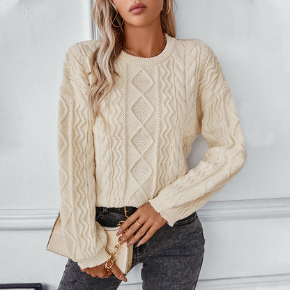 Fern | Cable Knit Long Sleeve Jumper for Damen