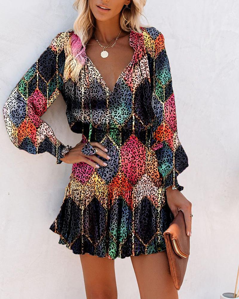 Zoe | Bold Floral Mini Kleid for Vibrant Elegance