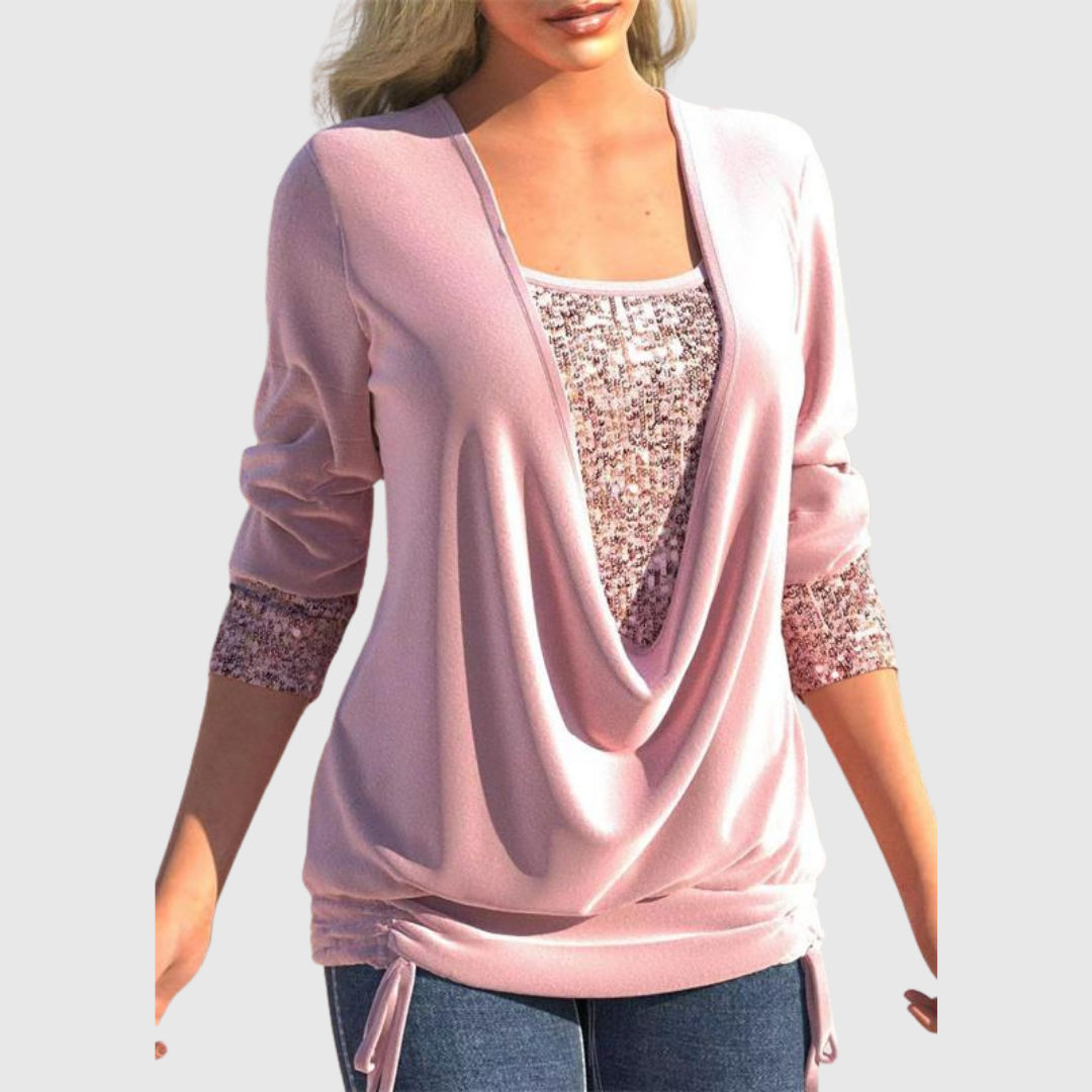 Odeline | Modern Sequin Layer Bluse