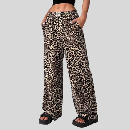 LIEZEL™ – Comfy Straight-Leg Leopard Print Pants