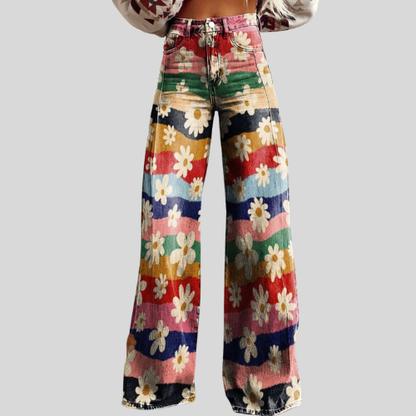 ELIANE™ - Retro Floral Wide-Leg Pants