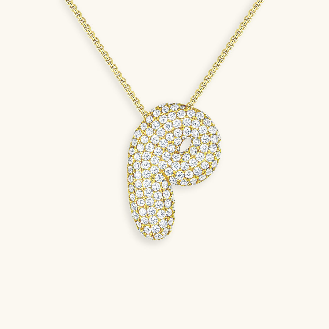 Aven Initial Diamant Halskette