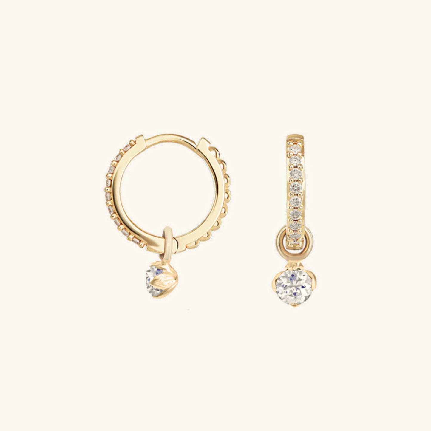 Julinae wendbare Diamant-Creolen