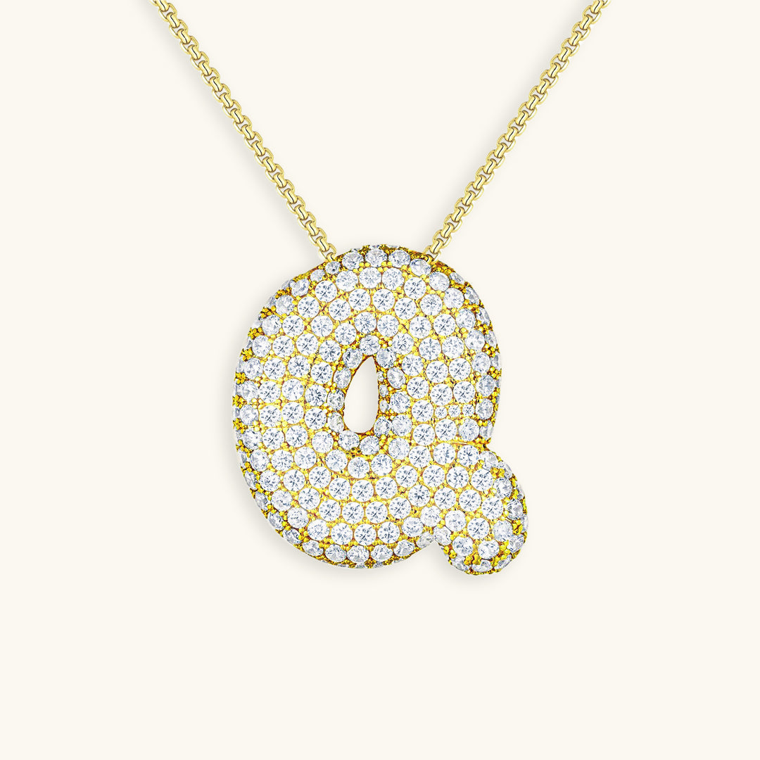Aven Initial Diamant Halskette