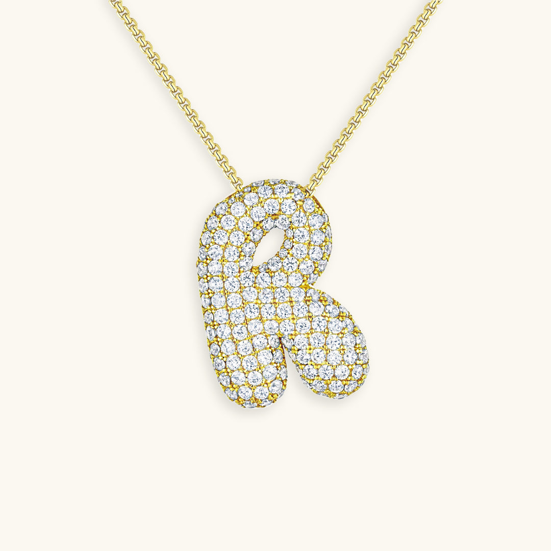 Aven Initial Diamant Halskette