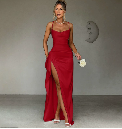 Lucia | Elegant Maxi Kleid with High Slit