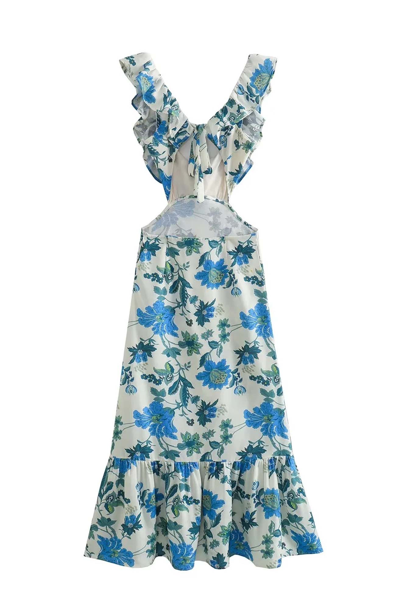 Amara | Elegant Summer Maxi Kleid - Sleeveless with Ruffle Straps