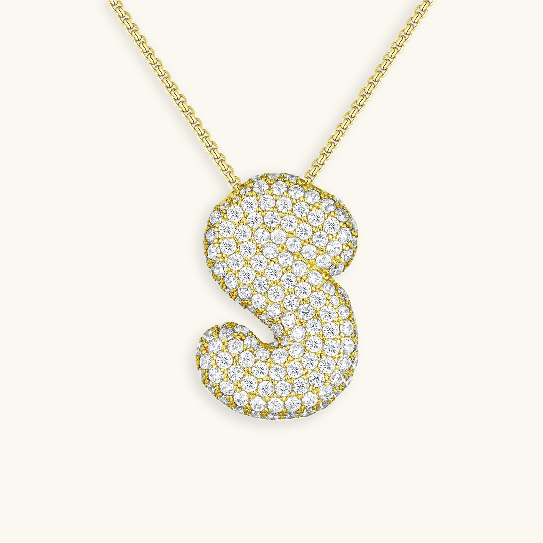 Aven Initial Diamant Halskette