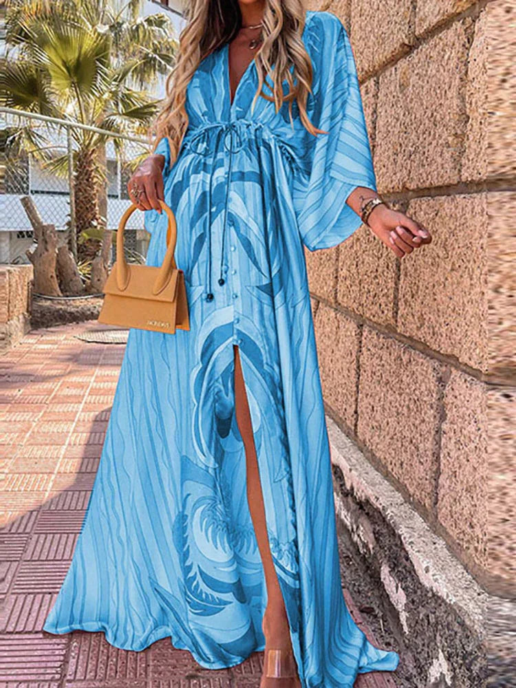 Marilyn | Colorful Maxi Kleid with Graphic Print