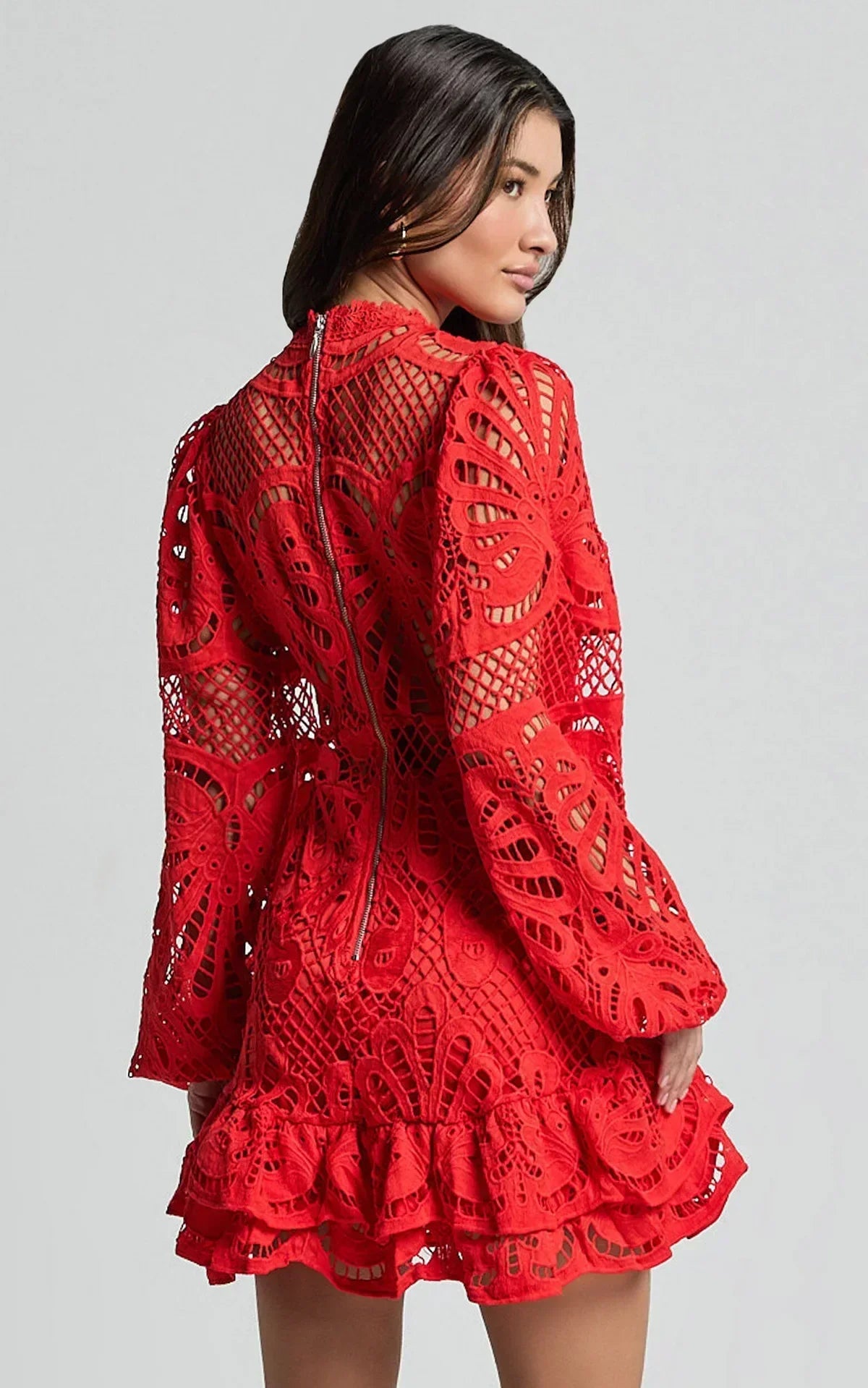 Esme | Elegant Stand Collar Mini Kleid