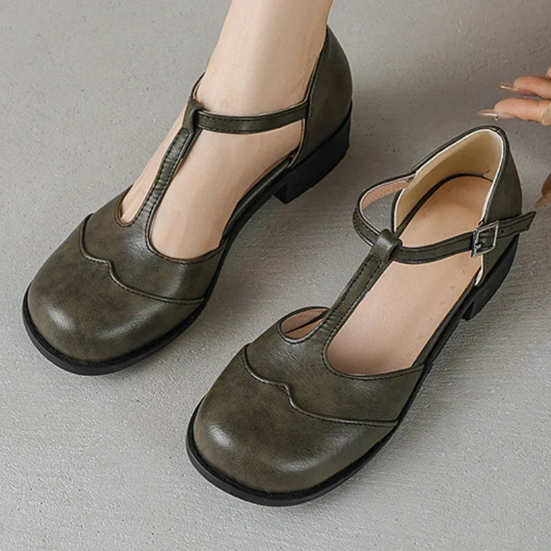 Margaux | Textured Leather Schuhe