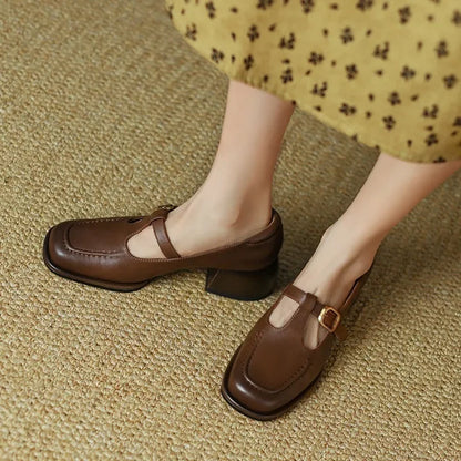 Selvana | Elegant T-Strap Schuhe