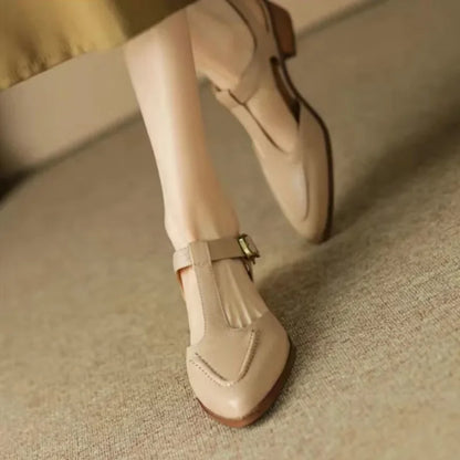 Gianna | Classic Buckle Leather Schuhe