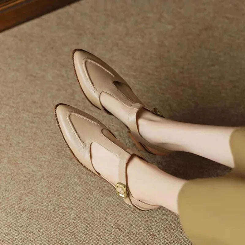 Gianna | Classic Buckle Leather Schuhe