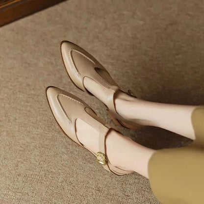 Gianna | Classic Buckle Leather Schuhe