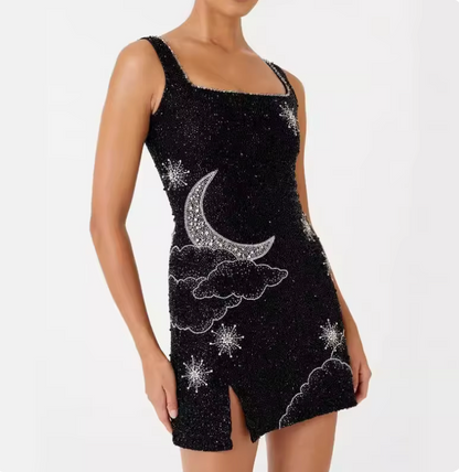 Phoebe | Mini Sequin Split Kleid