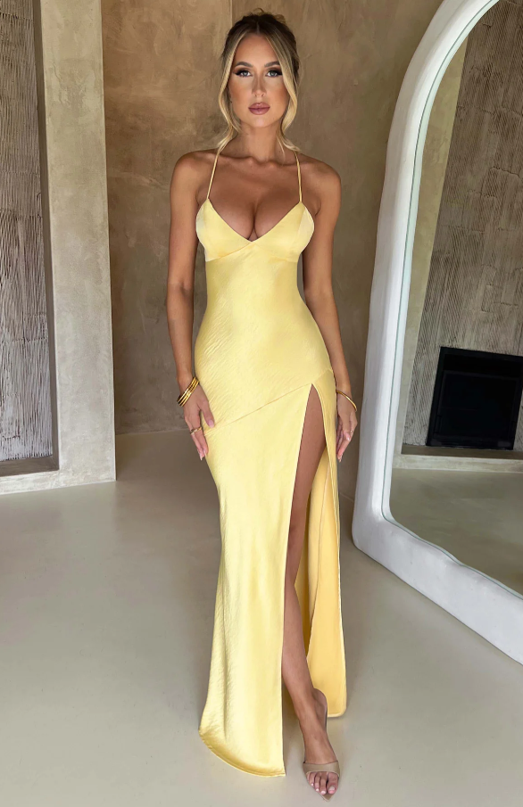 Lilly | Elegant Maxi Kleid with Thigh-High Slit