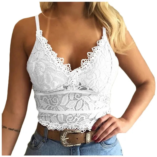 Annika - Sleeveless Lace Summer Tank Top for Damen