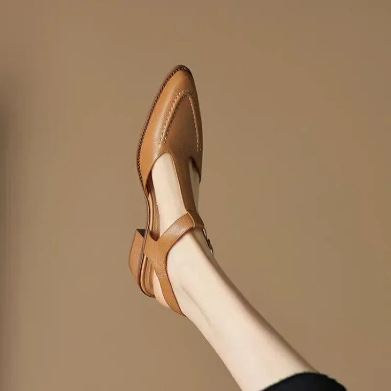 Gianna | Classic Buckle Leather Schuhe
