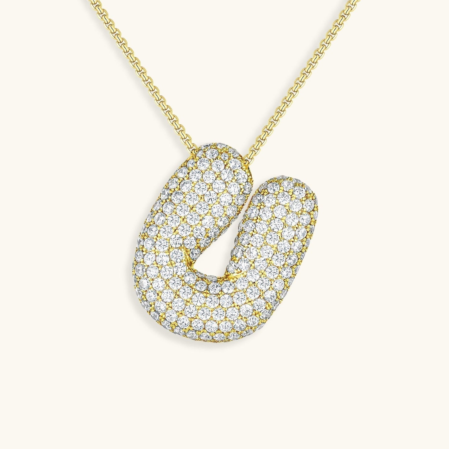 Aven Initial Diamant Halskette
