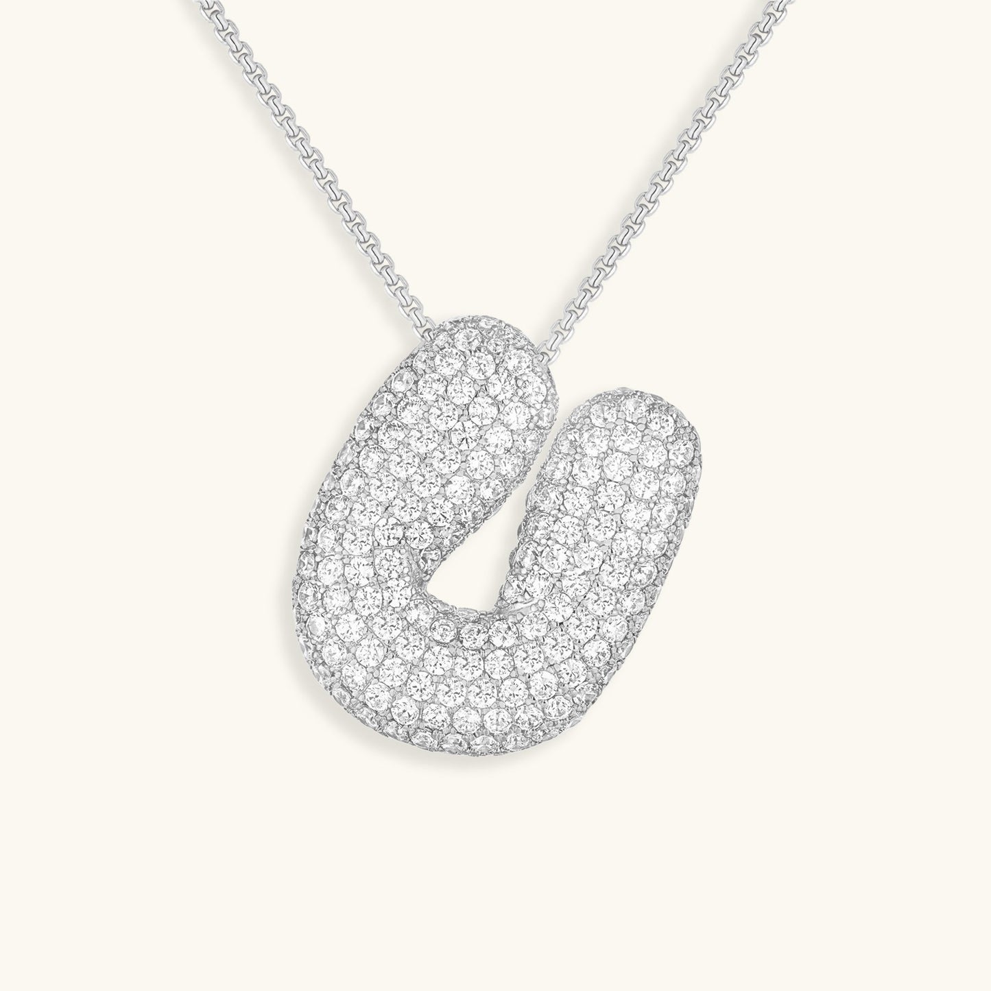 Aven Initial Diamant Halskette