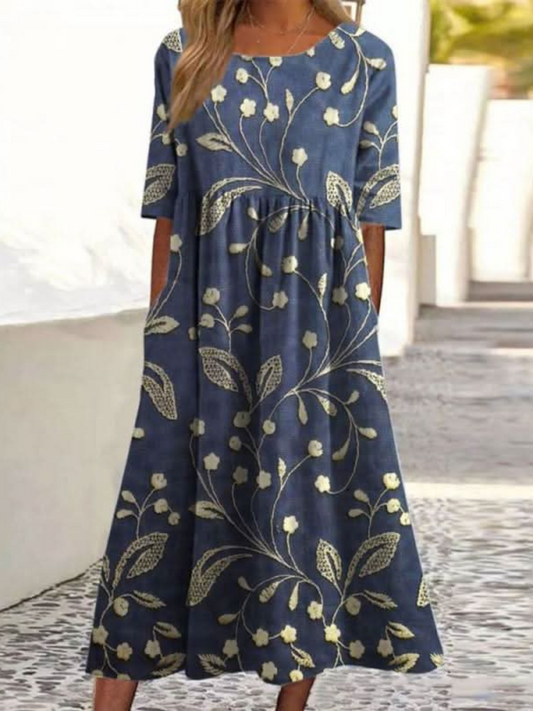 LAARNI™ - Relaxed Midikleid