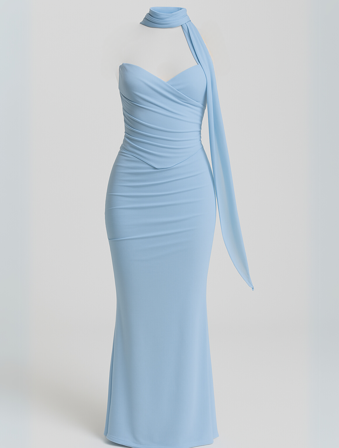 Phyllis | Elegant Strapless Choker Kleid