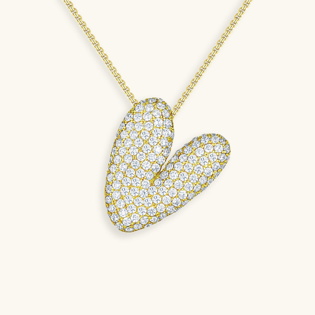 Aven Initial Diamant Halskette