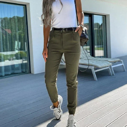 Jillian | High Waist Tapered Fit Stylish Joggers for Comfort