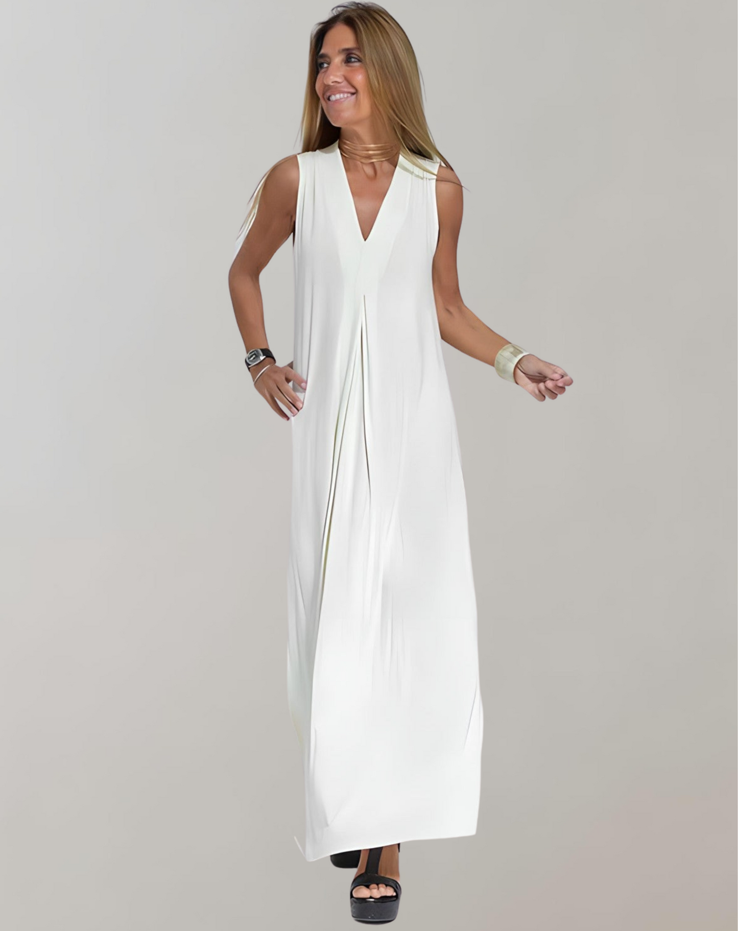 Christina | V-Neck Maxi Kleid for Summer Elegance