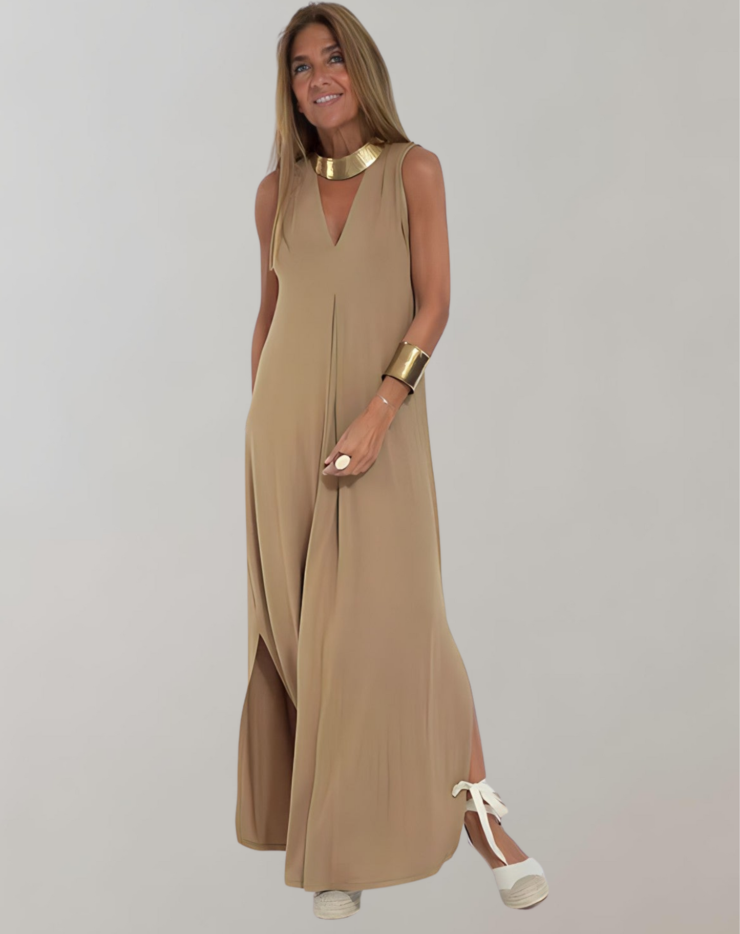 Christina | V-Neck Maxi Kleid for Summer Elegance