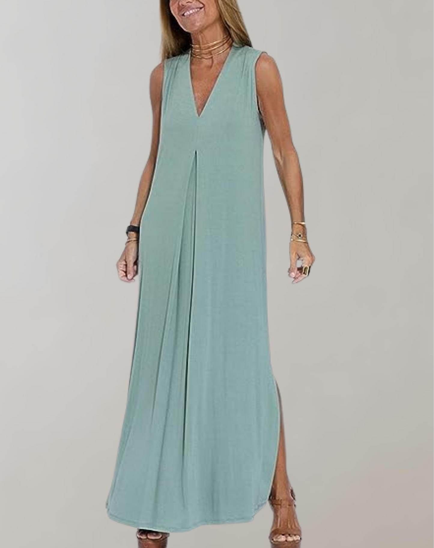 Christina | V-Neck Maxi Kleid for Summer Elegance