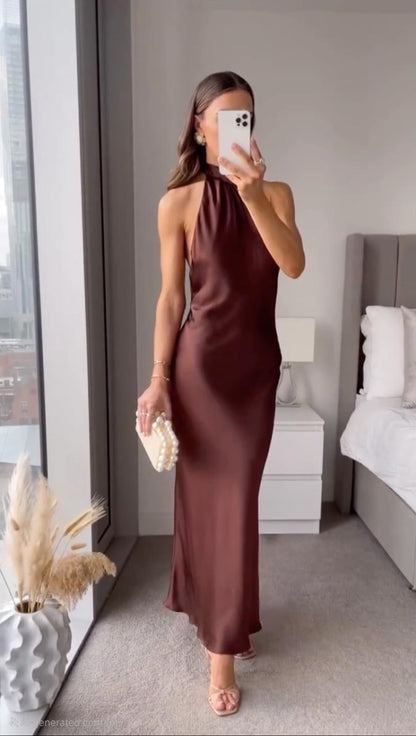 Charlotte | Elegant Velvet Dusk Midikleid for Evening Wear