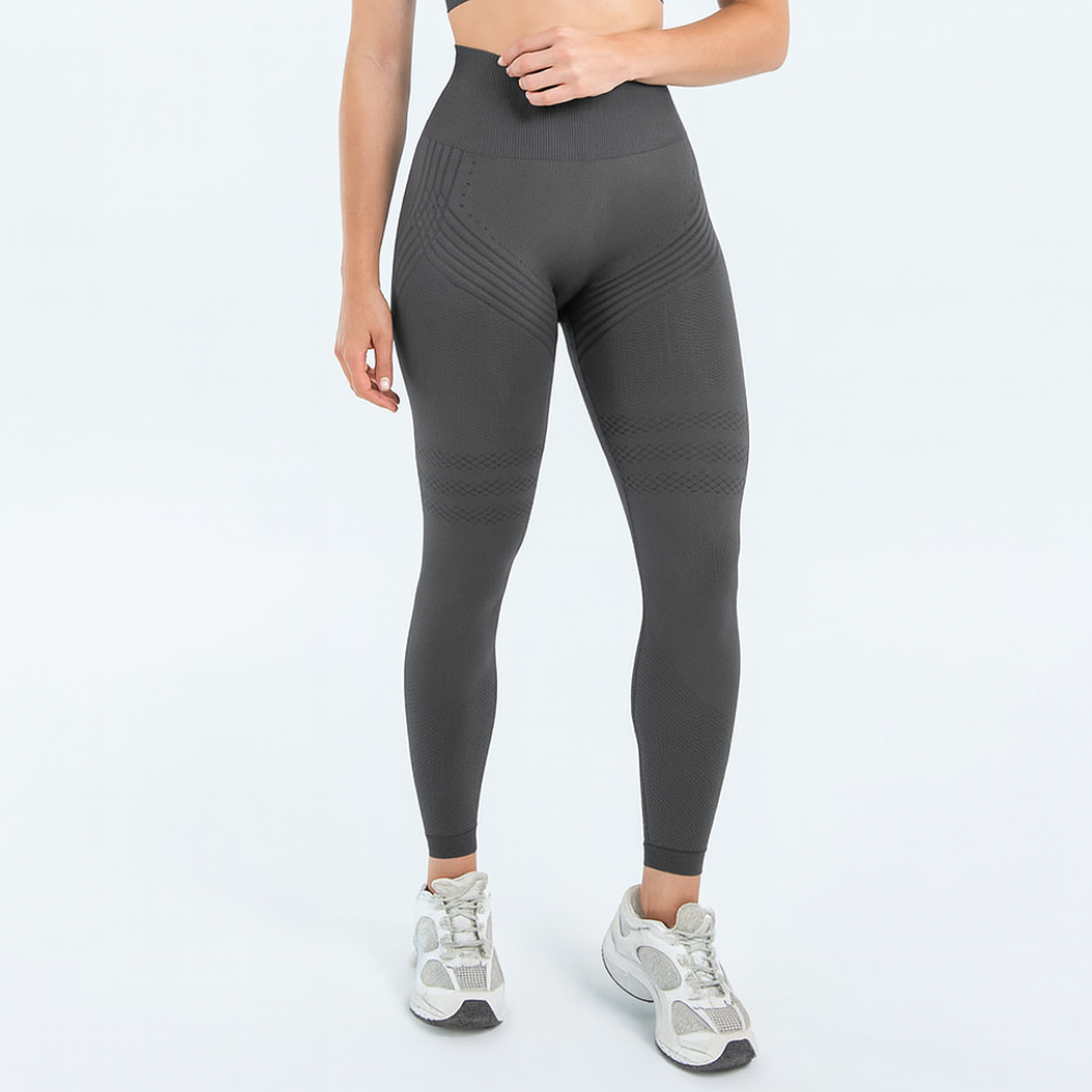 Damen High-Waisted Seamless Gym Leggings with Tummy Control