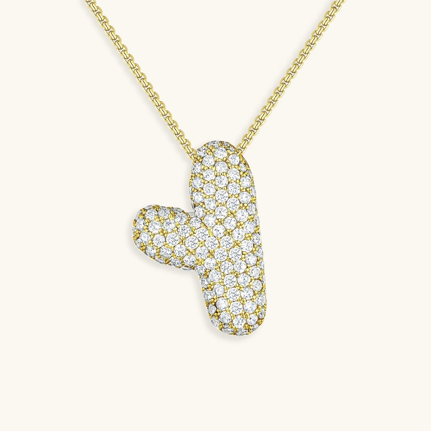 Aven Initial Diamant Halskette