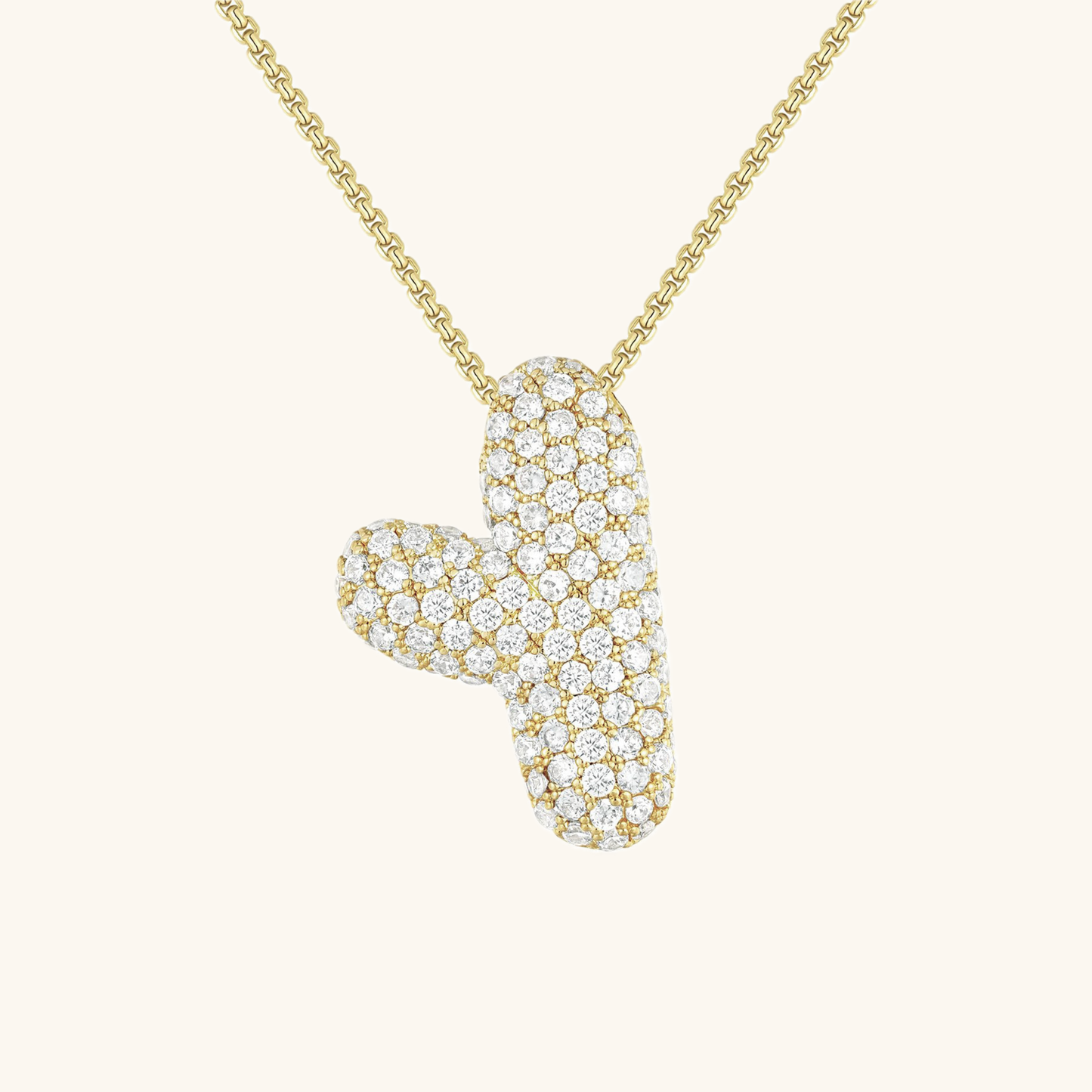 Aven Initial Diamant Halskette
