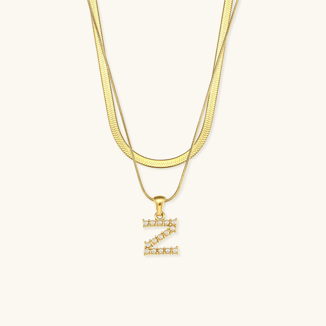 Lune gelaagde goldene Initialenkette