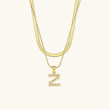 Lune gelaagde goldene Initialenkette