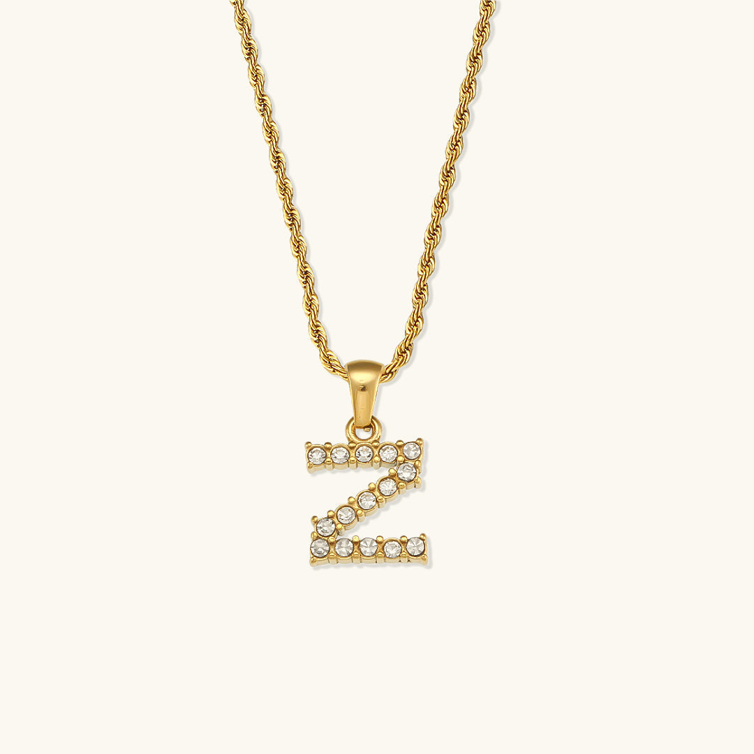 Elaria Letter Initial Diamant Halskette