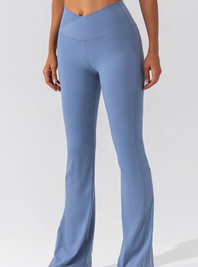 Nika - High-Waisted Flared Fitness Trousers