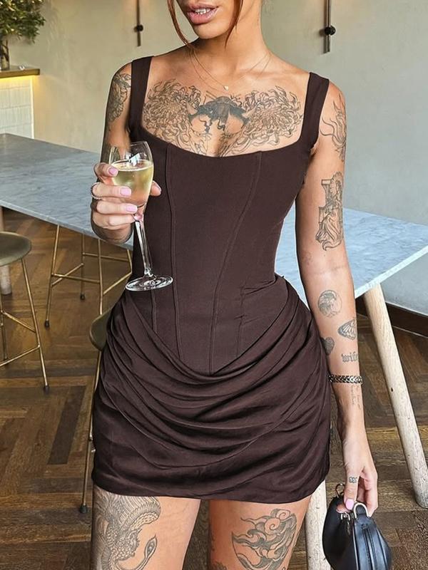 CRISELDA™ - Sexy Fishbone Bodycon Ruched Mini Corset Party Kleid