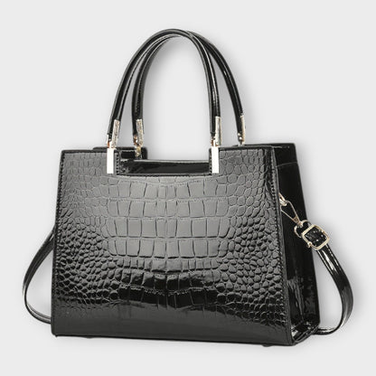 Maison Verdelle -  Shiny Crocodile Skin Pattern Handtasche