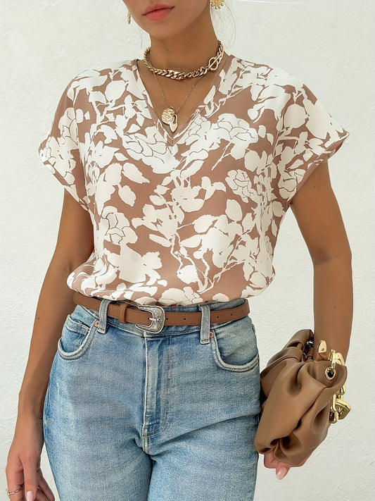 Ariel - Floral Print Summer Top for Damen
